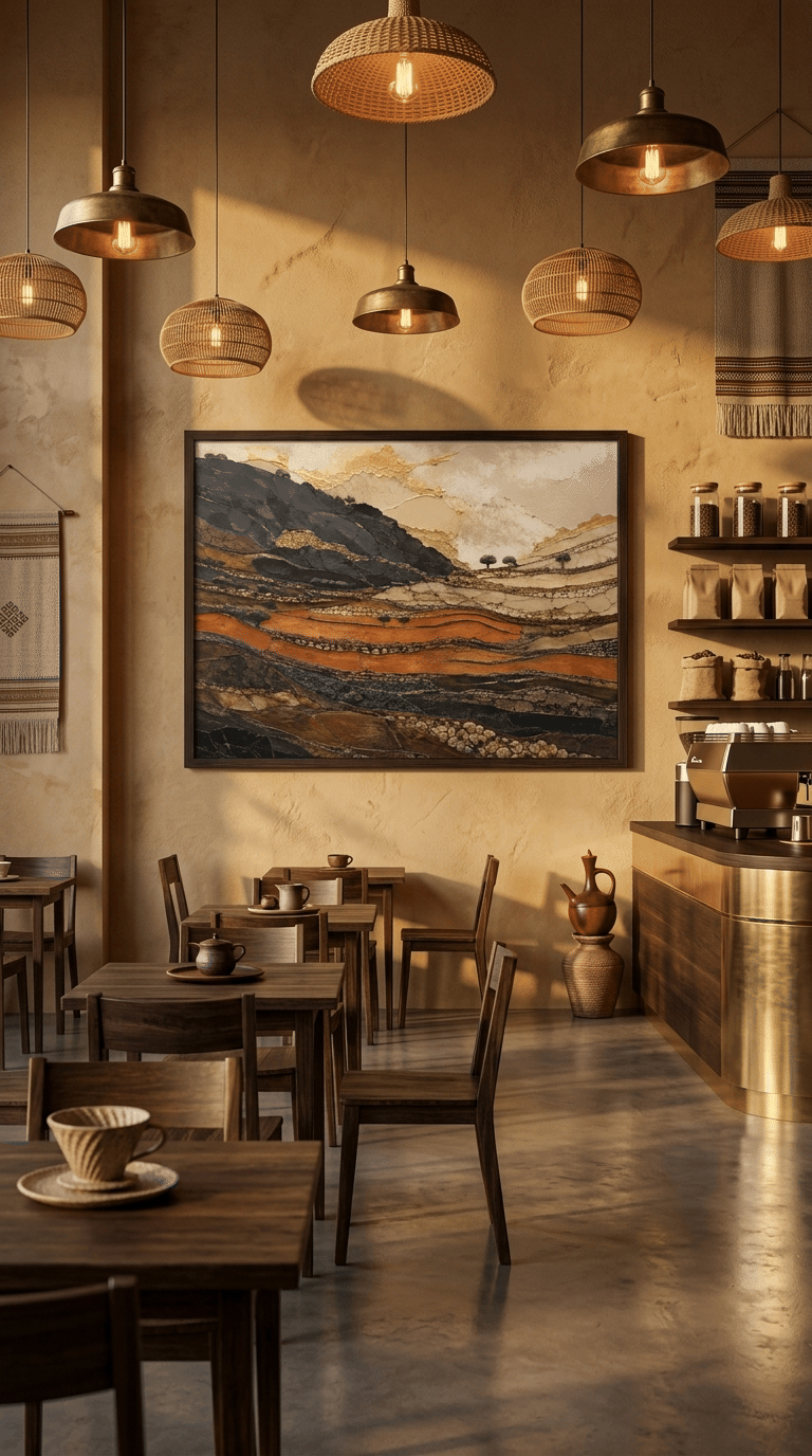 Konso Terraced Earth & Gold | Luxury Abstract Fine Art Canvas Print