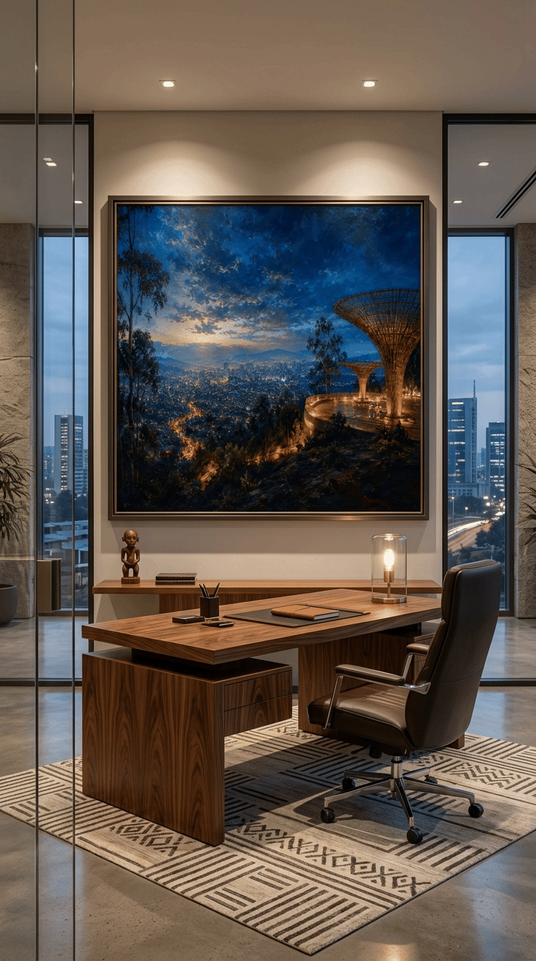 Entoto Eucalyptus Horizon: Panoramic Addis Impressionist Canvas Print