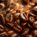 Golden Roast: Luxury Ethiopian Arabica Coffee Macro Canvas Art