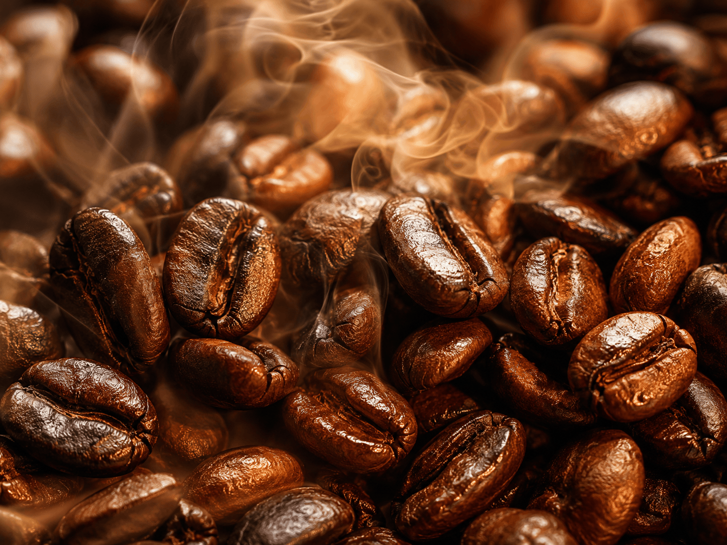 Golden Roast: Luxury Ethiopian Arabica Coffee Macro Canvas Art