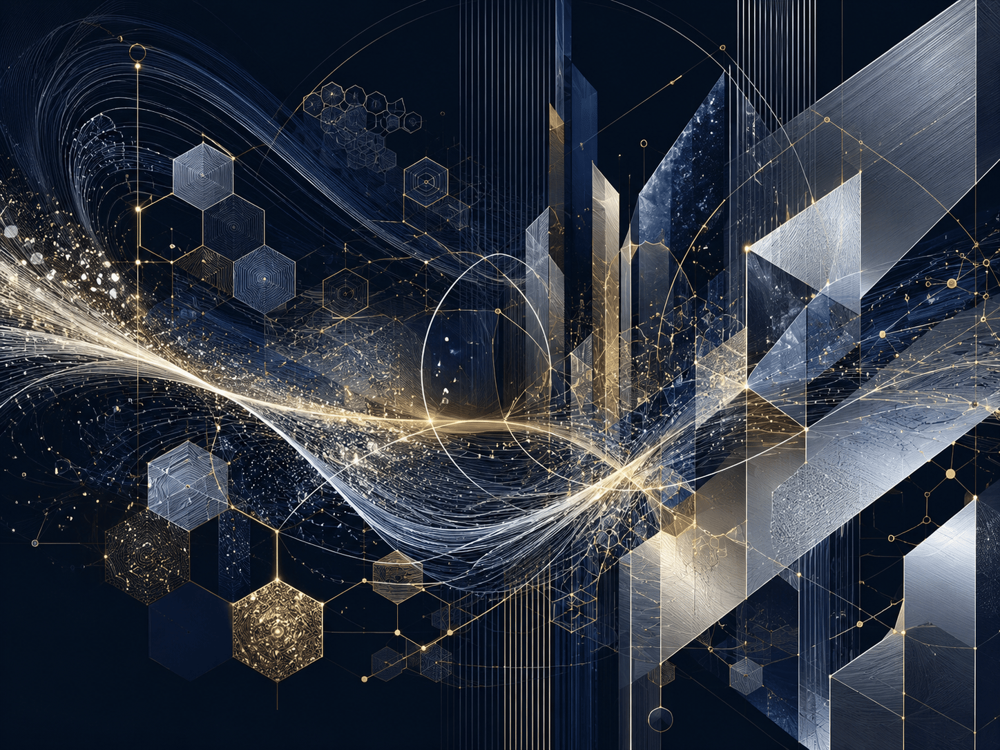 Nexus of Strategy: Modern Abstract Corporate Innovation Canvas Art