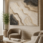 Highland Contours: Premium Minimalist Ethiopian Topography Canvas