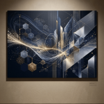 Nexus of Strategy: Modern Abstract Corporate Innovation Canvas Art