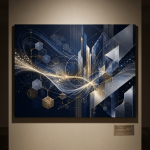 Nexus of Strategy: Modern Abstract Corporate Innovation Canvas Art