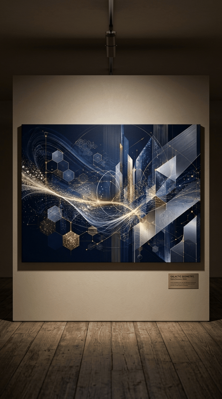 Nexus of Strategy: Modern Abstract Corporate Innovation Canvas Art