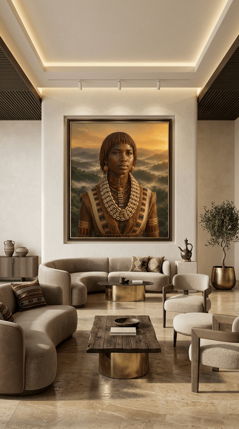 Aari Woman at Golden Dawn – Ethiopian Highlands Fine Art Portrait