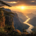 Blue Nile Gorge at Sunrise | Ethiopian Landscape Wall Art | Canvas Addis