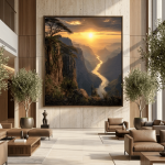 Blue Nile Gorge at Sunrise | Ethiopian Landscape Wall Art | Canvas Addis