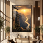 Blue Nile Gorge at Sunrise | Ethiopian Landscape Wall Art | Canvas Addis