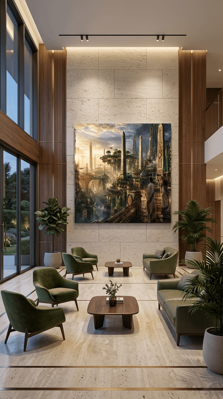 Ethio-Futurist Kingdom of Axum – Museum-Quality Canvas Wall Art | Luxury Sci-Fi Ethiopian Heritage Landscape