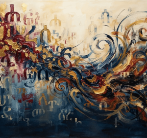 Ge'ez Script in Motion Kinetic Typography Abstract