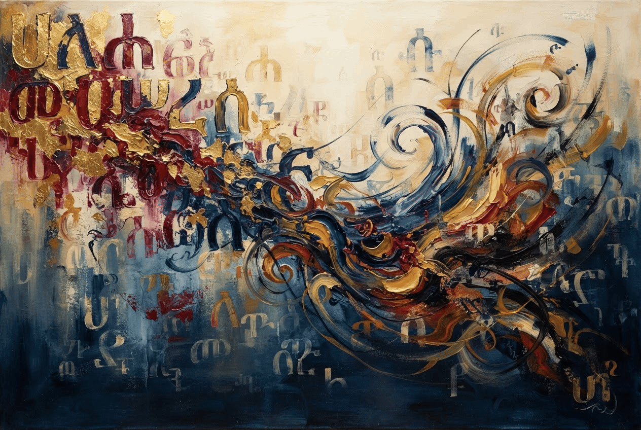 Ge'ez Script in Motion Kinetic Typography Abstract