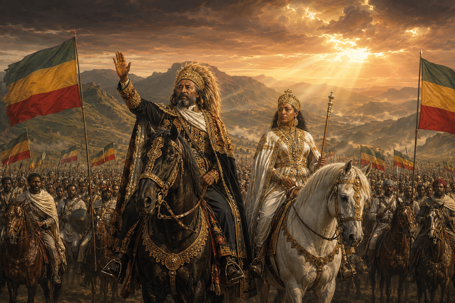 The Battle of Adwa Dawn of Victory | 1896 Ethiopian Resistance Canvas
