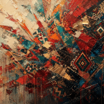 Tibeb Fracture Deconstructed Weaving Abstract Canvas
