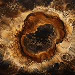 Coffee Ring Cosmos Macro Abstract Canvas