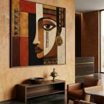 Ethiopian Geometric Woman | Contemporary African Fine Art Canvas