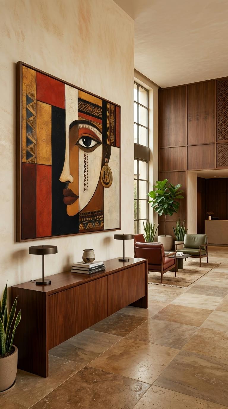 Ethiopian Geometric Woman | Contemporary African Fine Art Canvas