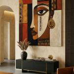 Ethiopian Geometric Woman | Contemporary African Fine Art Canvas