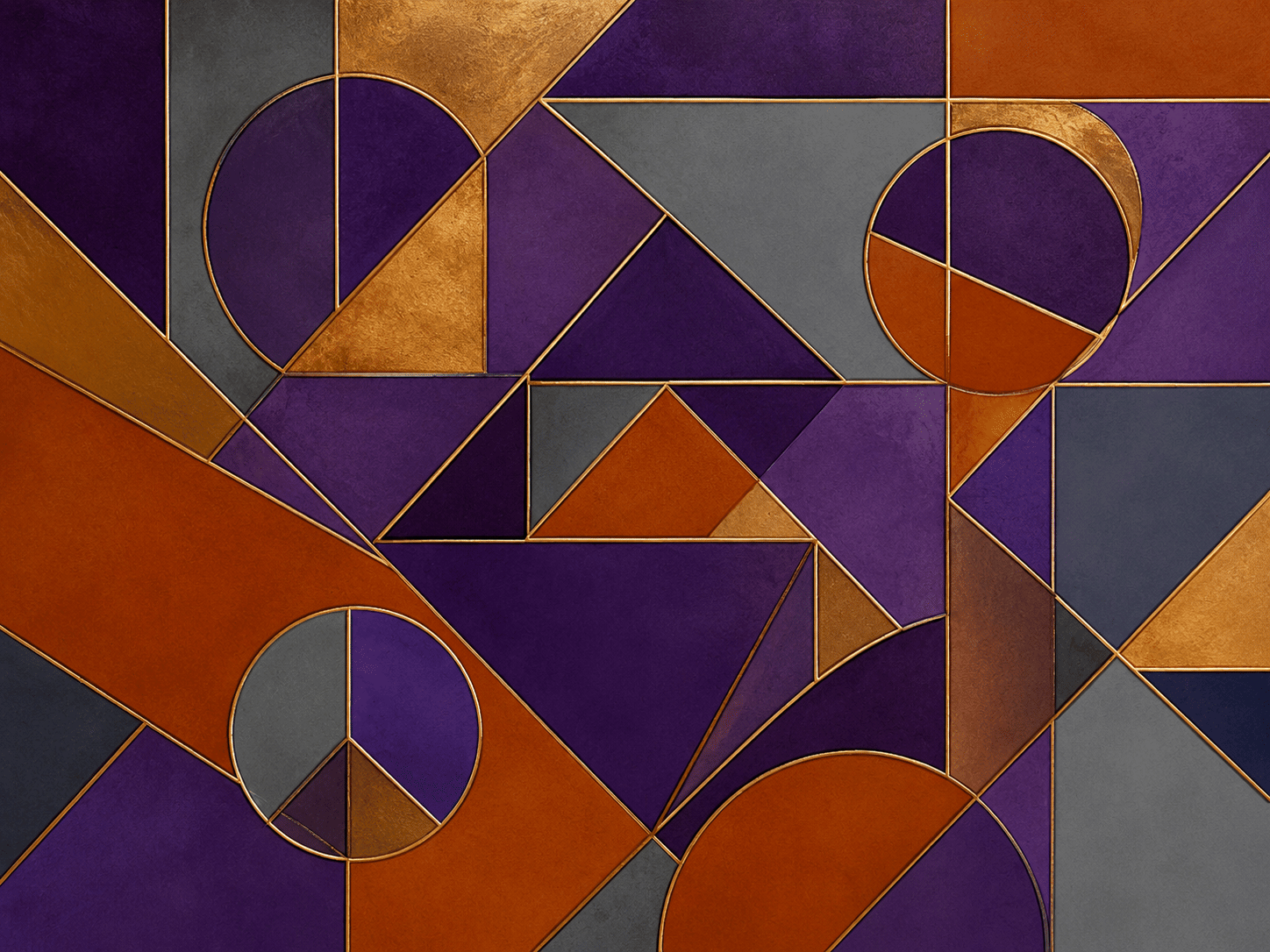 Continental Intersection – Luxury Cubist Abstract Print