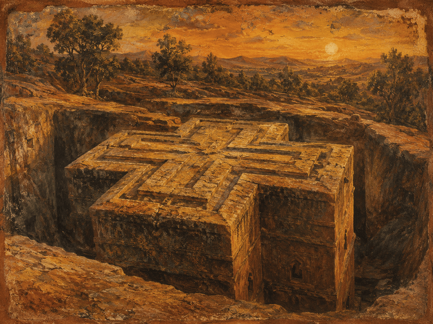 Lalibela Stone Cross: Ancient Rock-Hewn Fresco
