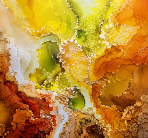 Dallol Ethiopia Abstract Canvas Wall Art | Luxury Modern Geothermal Landscape Artwork
