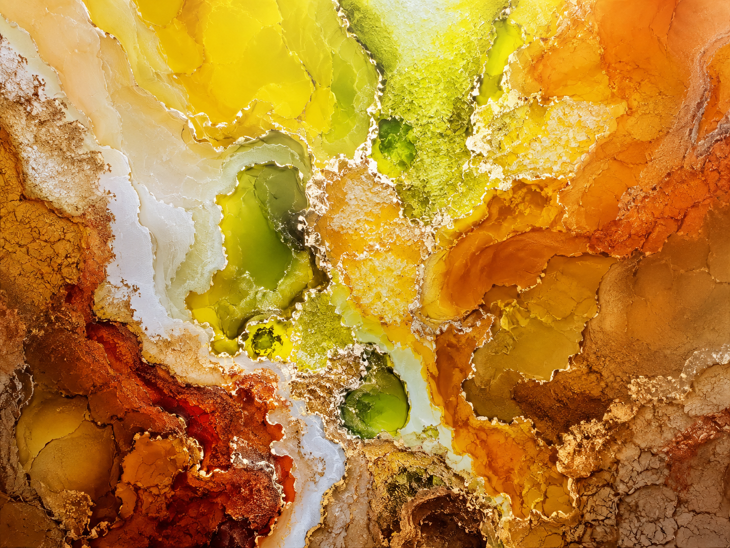 Dallol Ethiopia Abstract Canvas Wall Art | Luxury Modern Geothermal Landscape Artwork