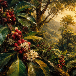 Kaffa Coffee Forest Canvas Wall Art | Ethiopian Coffee Heritage Painting
