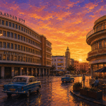 Piazza Twilight: Nostalgic Addis Ababa Urban Street Scene