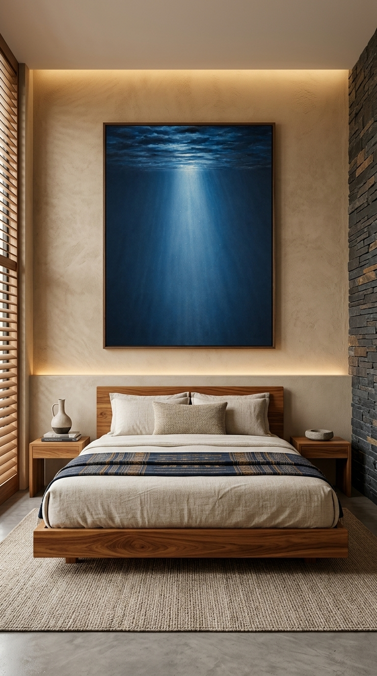 Deep Blue Underwater Canvas Wall Art