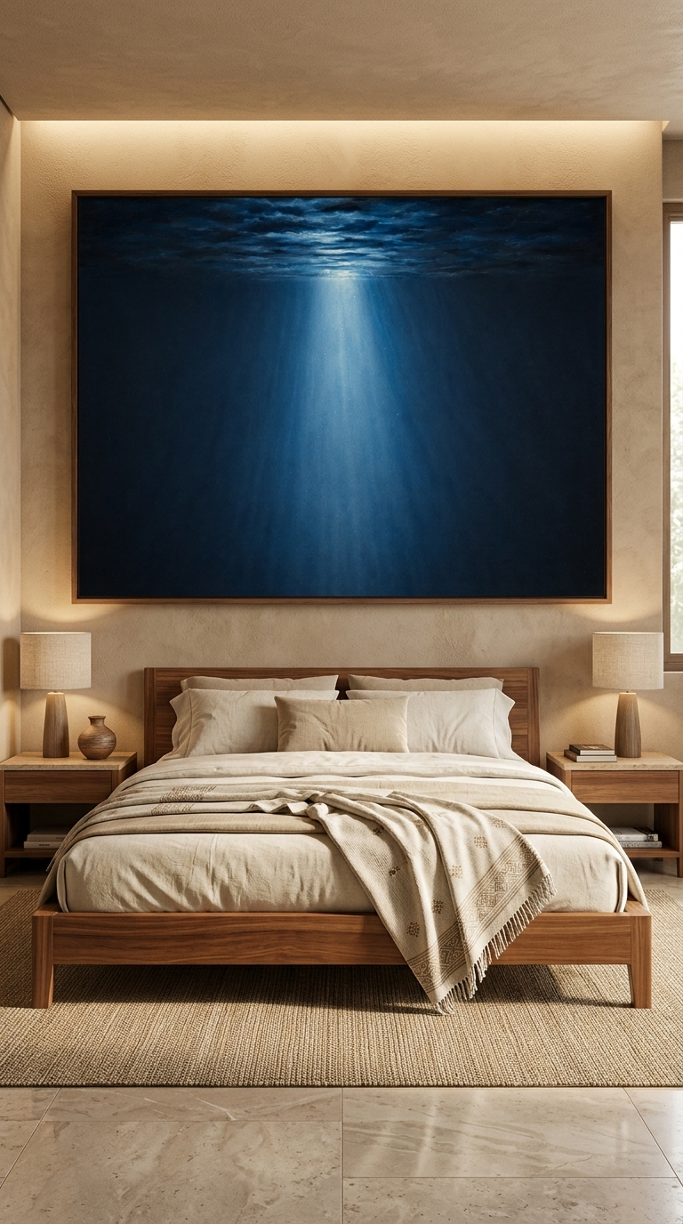 Deep Blue Underwater Canvas Wall Art