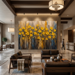 Ethiopian Adey Abeba – Golden Bloom | Premium Floral Canvas Wall Art