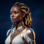 የነገው ውበት - Mystic Habesha Cyber-Armor Portrait