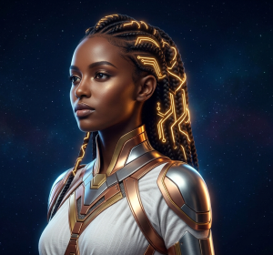 የነገው ውበት - Mystic Habesha Cyber-Armor Portrait
