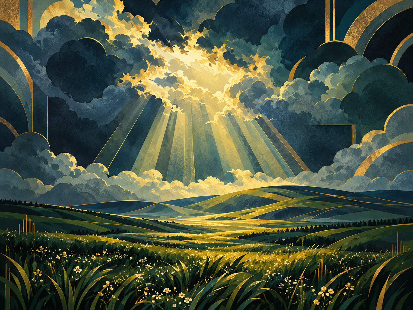Golden Light Over the Highlands