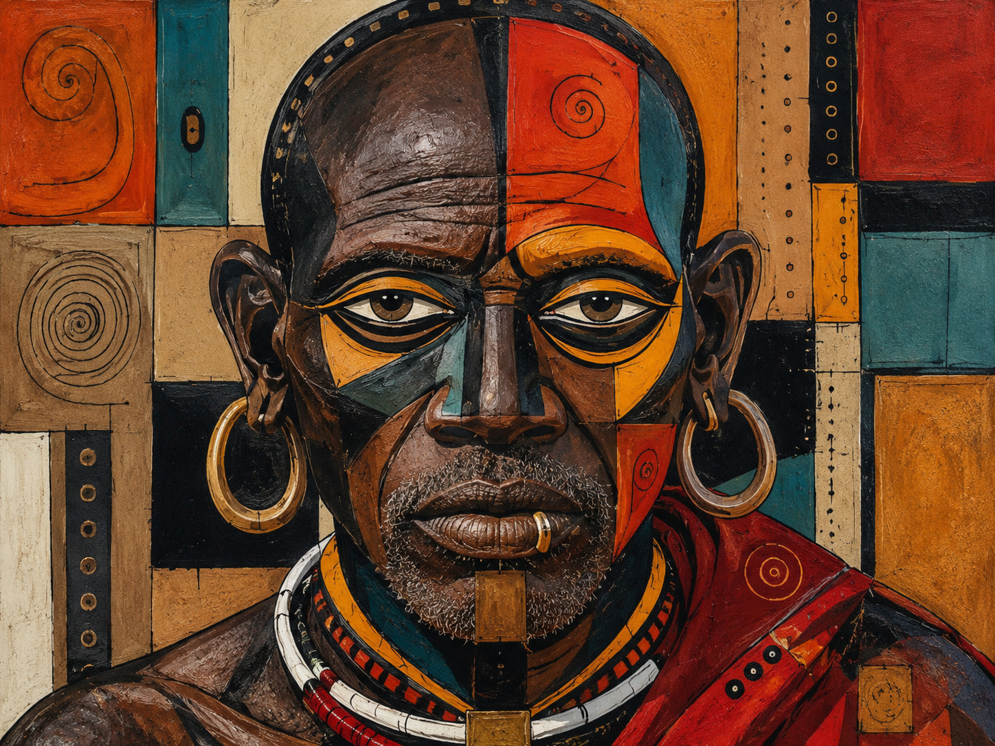 Mursi Tribal Old Man Canvas Art