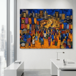Pulse of Merkato: Expressionist High-Contrast Urban Canvas
