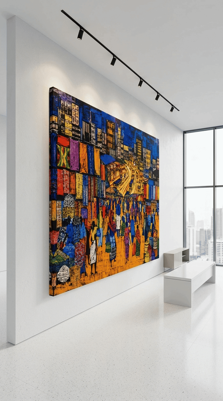 Pulse of Merkato: Expressionist High-Contrast Urban Canvas
