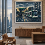 Mexico Boulevard Rhythms – Modern Addis Skyline Graphic Print
