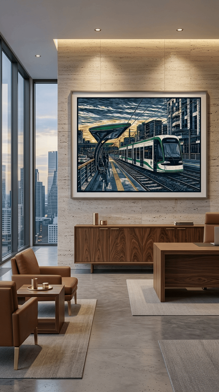 Mexico Boulevard Rhythms – Modern Addis Skyline Graphic Print