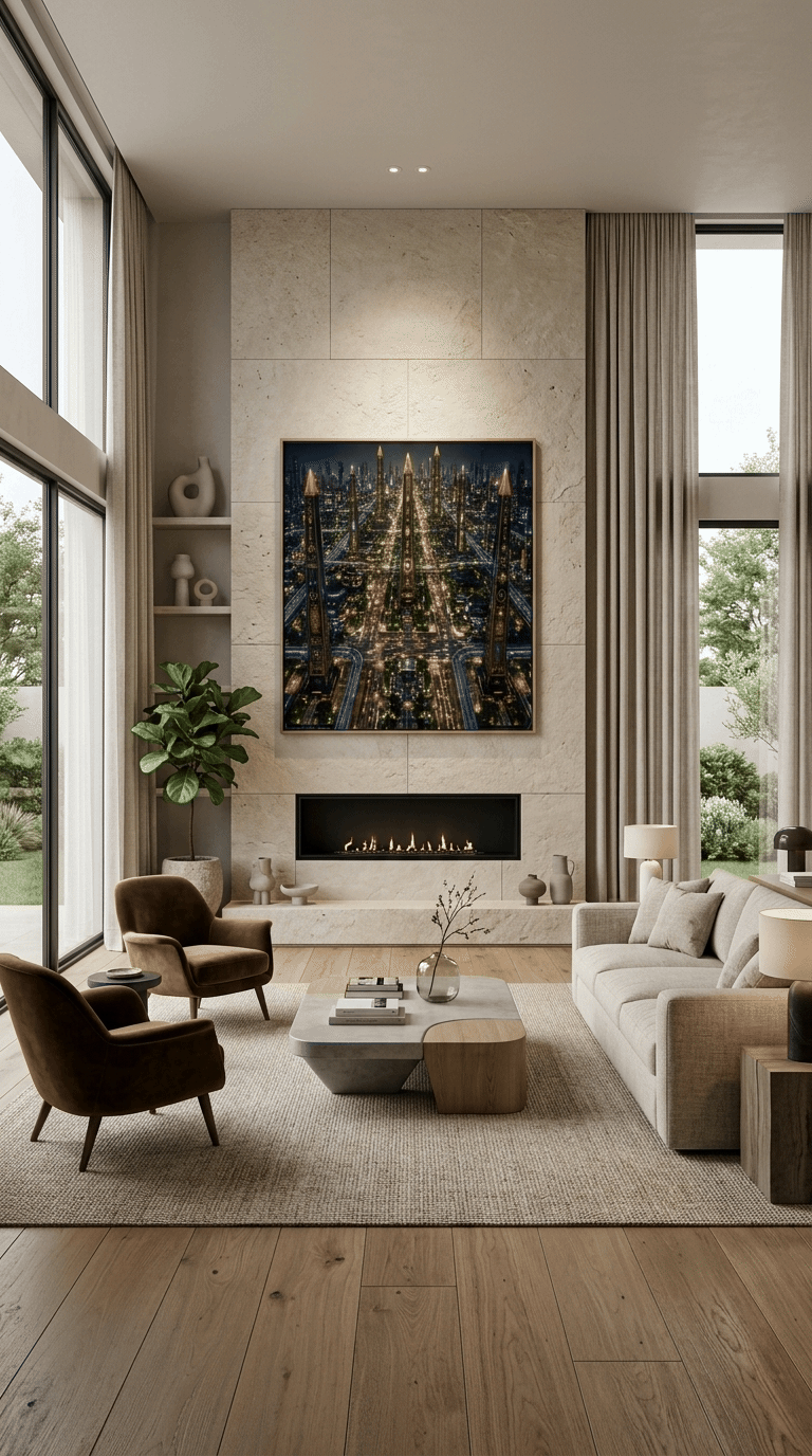 Skyline of New Axum – Premium Ethio-Futurism Canvas