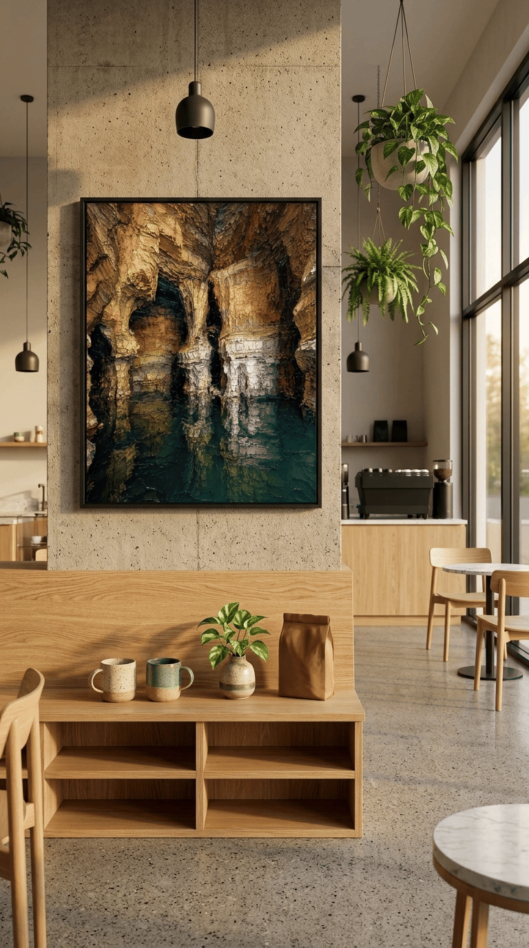 The Chamber of Pillars – Sof Omar Cave Impasto Oil Print