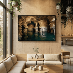 The Chamber of Pillars – Sof Omar Cave Impasto Oil Print