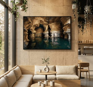 The Chamber of Pillars – Sof Omar Cave Impasto Oil Print