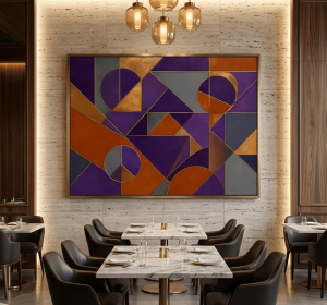 Continental Intersection – Luxury Cubist Abstract Print