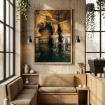 The Chamber of Pillars – Sof Omar Cave Impasto Oil Print