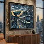 Mexico Boulevard Rhythms – Modern Addis Skyline Graphic Print