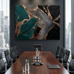 Warp and Weft: Modern Ethiopian Loom Abstract Canvas