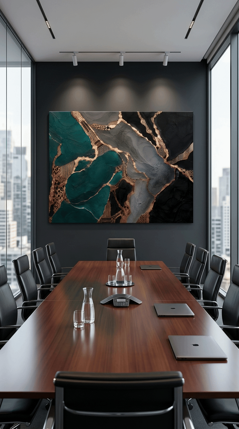 Warp and Weft: Modern Ethiopian Loom Abstract Canvas