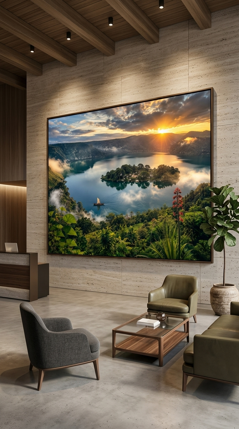 Wenchi Crater Lake Ethiopia Canvas Wall Art | Premium Landscape Artwork