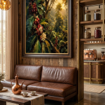 Kaffa Coffee Forest Canvas Wall Art | Ethiopian Coffee Heritage Painting